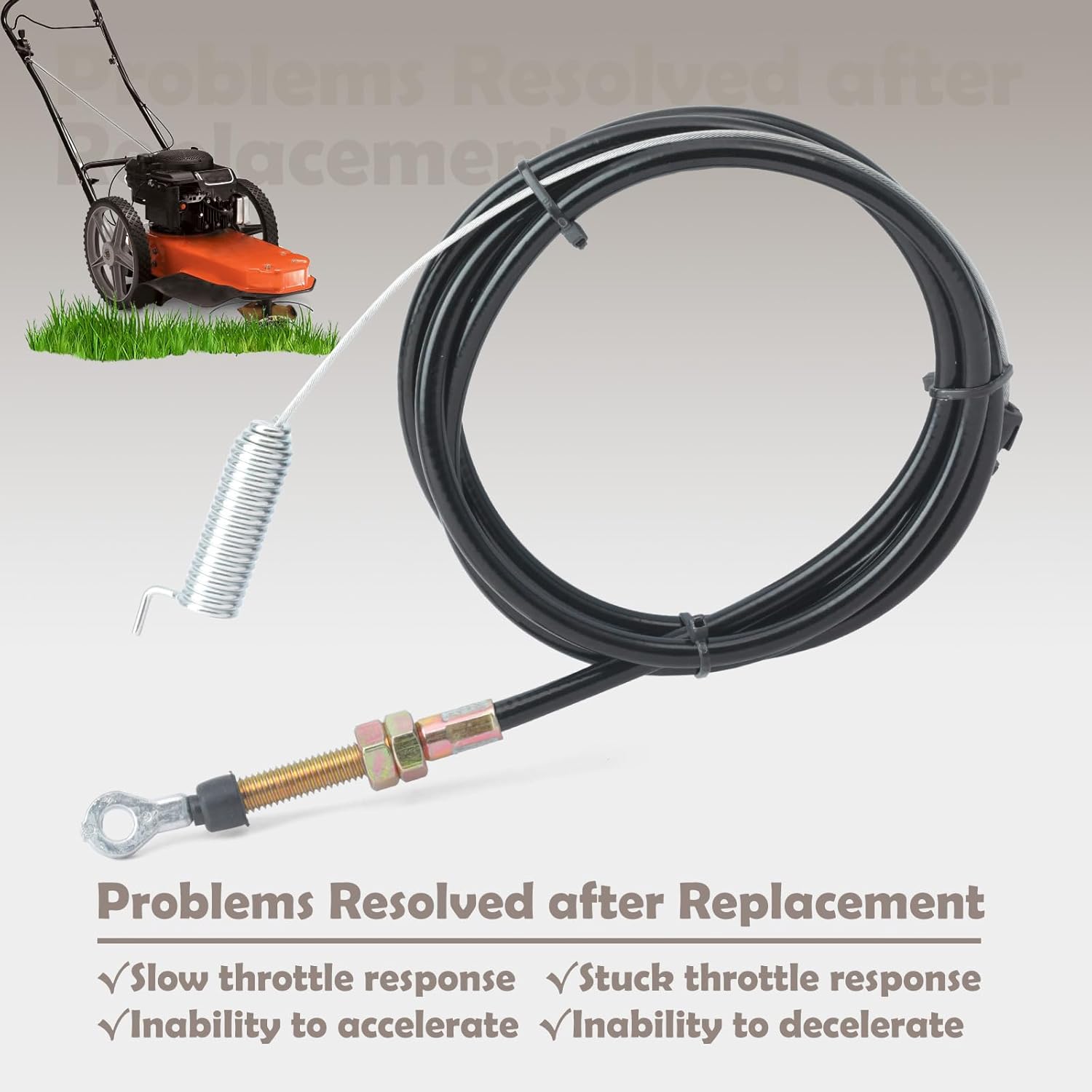 06944500 Throttle Control Cable Replacement for Ariens for Gravely String Trimmer, ST622 ST522 ST22 5HP 6HP Walk-Behind Mower