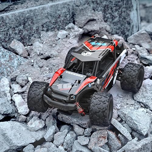 Miniatura 9 de Kororo Coche RC todo terreno a escala 118, vehículo eléctrico 4WD de alta velocidad de 36 KPH con control remoto de 2.4 GHz, camión todoterreno