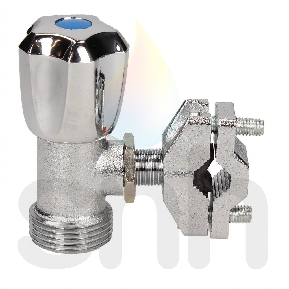 Self Cutting Tap Washing Machine Valve 15mm x 3/4" Chrome Appliance Tap