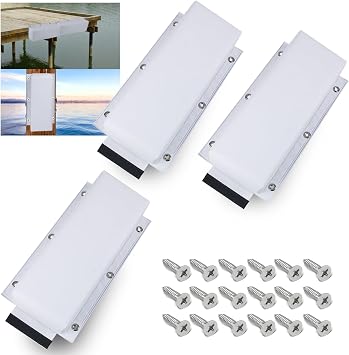Dock Bumper,Dock Bumper Guard with Screws,Boat Dock Bumper for Boat Dock Vertical Pole Post or Corner Dock,PVC Piling Bumper-Post Bumper for Horizontal Deck or Pier Fenders