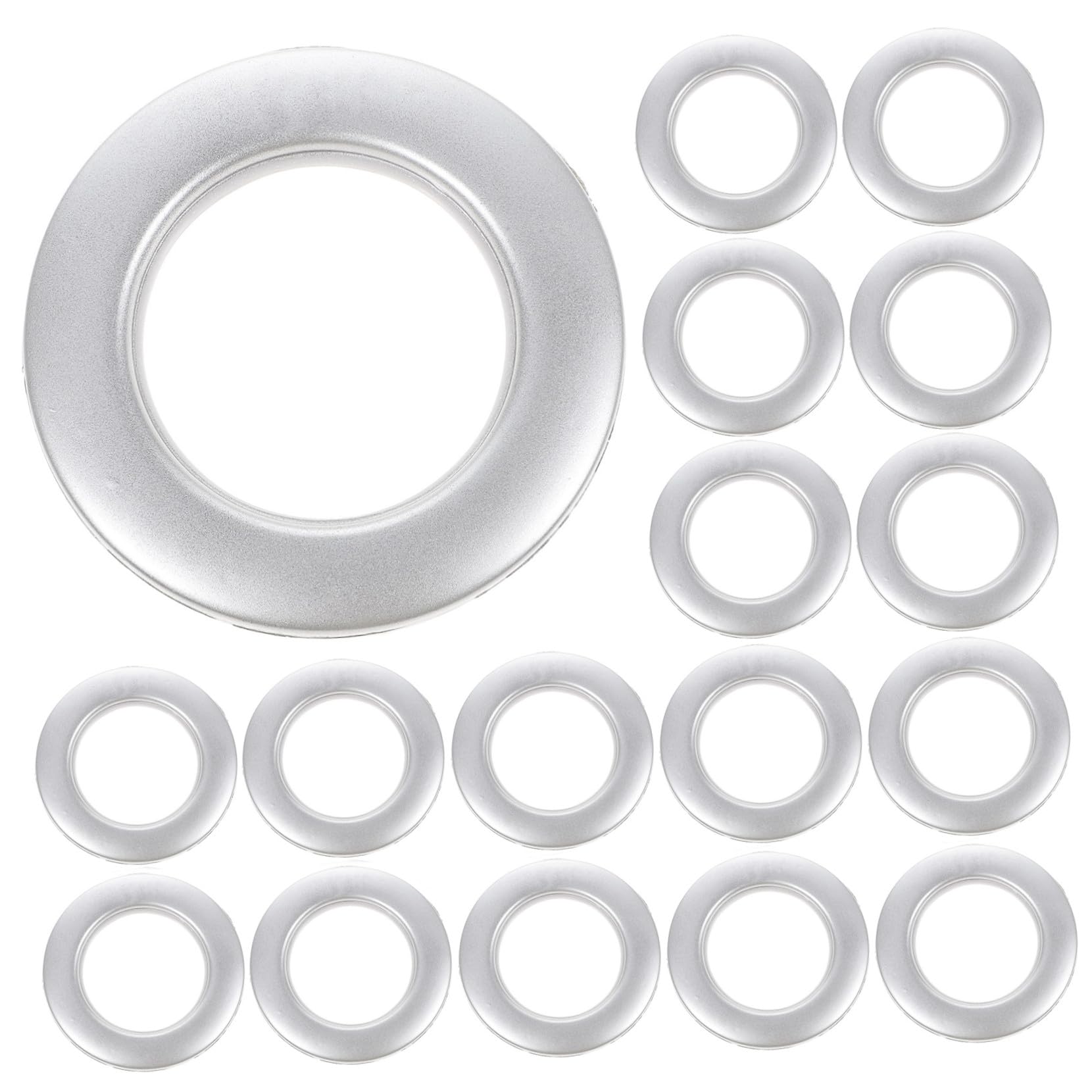 Anillos de ojal MALUGOGO de plástico para cortinas romanas pack de 75 piezas deslizamiento suave
