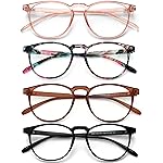 BOSSWIN Blue Light Blocking Glasses for women/men - 4Pack Computer Reading/Gaming/TV/Phones Glasses Anti UV Glare Eyestrain