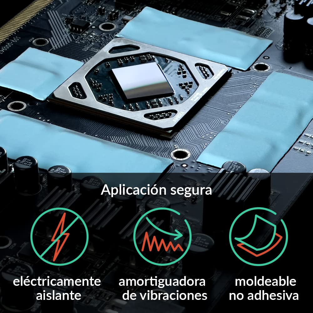 ARCTIC TP-3: Premium Performance Thermal Pad, 200x100x1,0 mm (Apilable hasta 2,0 mm sin pérdida de rendimiento), 2 Piezas - Pad Termico, Alto rendimiento, Particularmentesuave, Relleno ideal de huecos