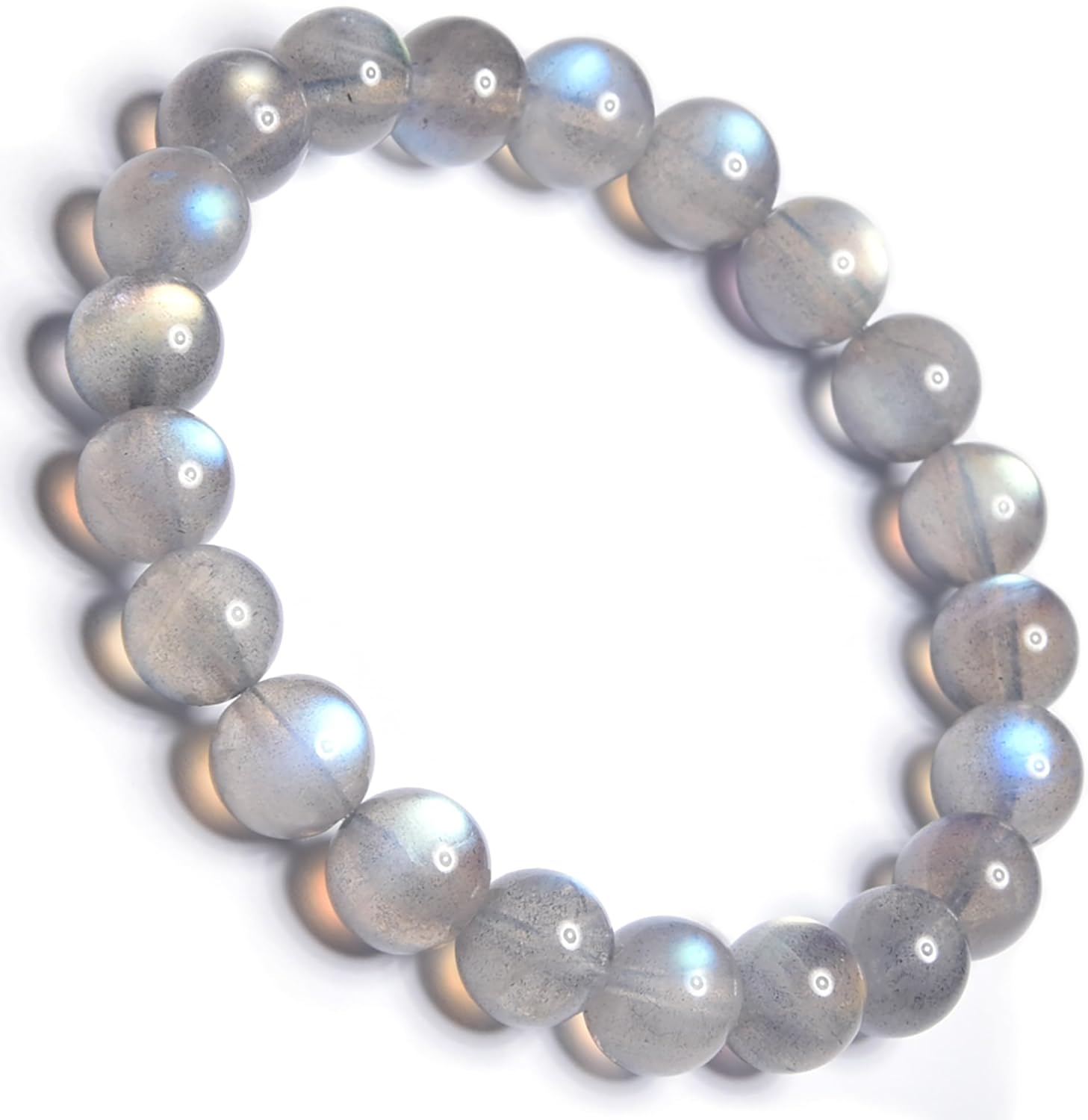 ILLUMINIA 5A Grade Natural Crystal Gemstone Bracelet | Healing Energy Charged Quartz Stone Bead | Handcrafted Stretch Bracelet for Women Men Teens