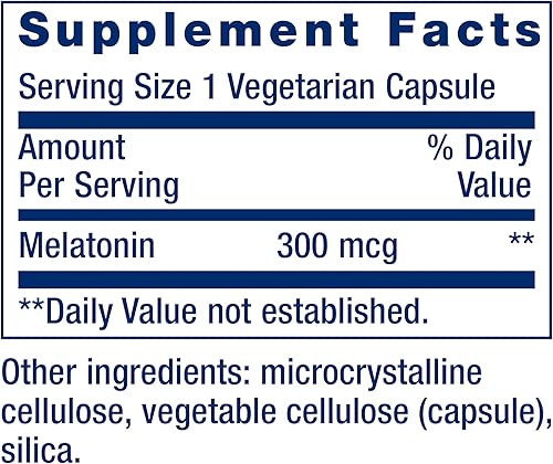 Miniatura 3 de Life Extension Melatonina, 300 mcg, apoyo suave para dormir, ritmos circadianos saludables, defensa celular, sin gluten, sin OMG, vegetariano, 100