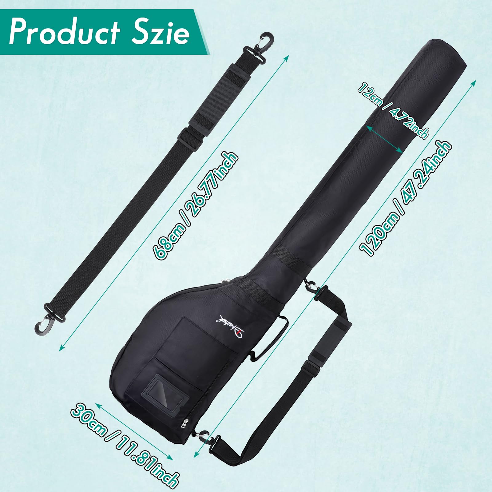 Sac de Transport pour Le Golfs, Sac Pliable pour Les Clubs de Golfs avec Sangle Ajustable Sacs de Golfs léger pour Le Dimanche Sacs de Transport pour Le Golf idéal pour Le Parcours de Golf