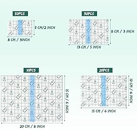 BBTO 100 Pcs Transparent Stretch Adhesive Bandage Waterproof Clear Patches Cover Protective Shower Film Wrap (3,5,6,8,Inch)