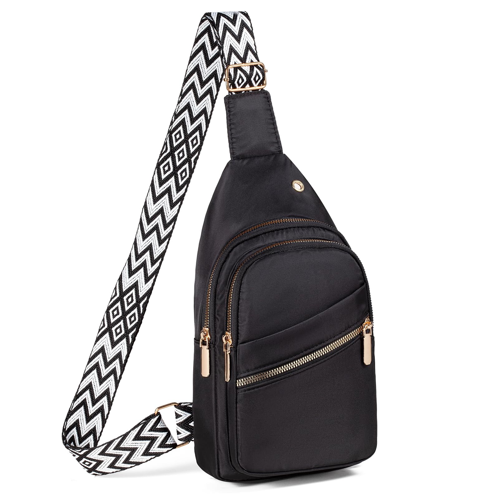 Xsecnua Crossbody Sling Bag Small Sling Backpack, Cross Body Bag Chest Bag for Women Men Travel Hiking Daypack