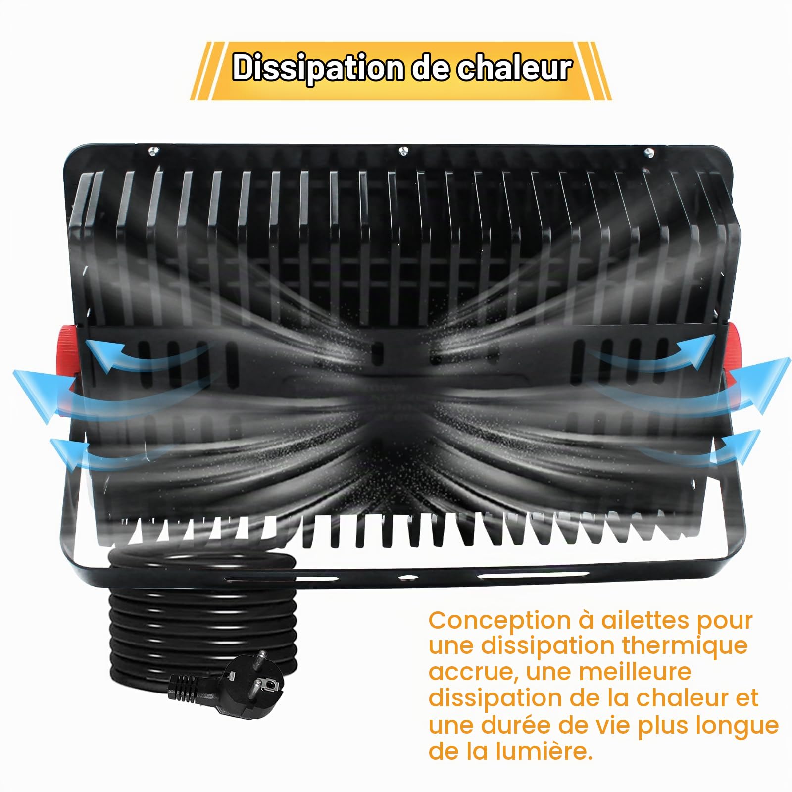 Projecteur LED Exterieur 200W, 2 PCS 20000LM Projecteurs Extérieur Led IP66 Etanche Spot led extérieur 3000K Blanc Chaud Lampe LED exterieur Pour Jardin Terrasse Cour Garage Stades