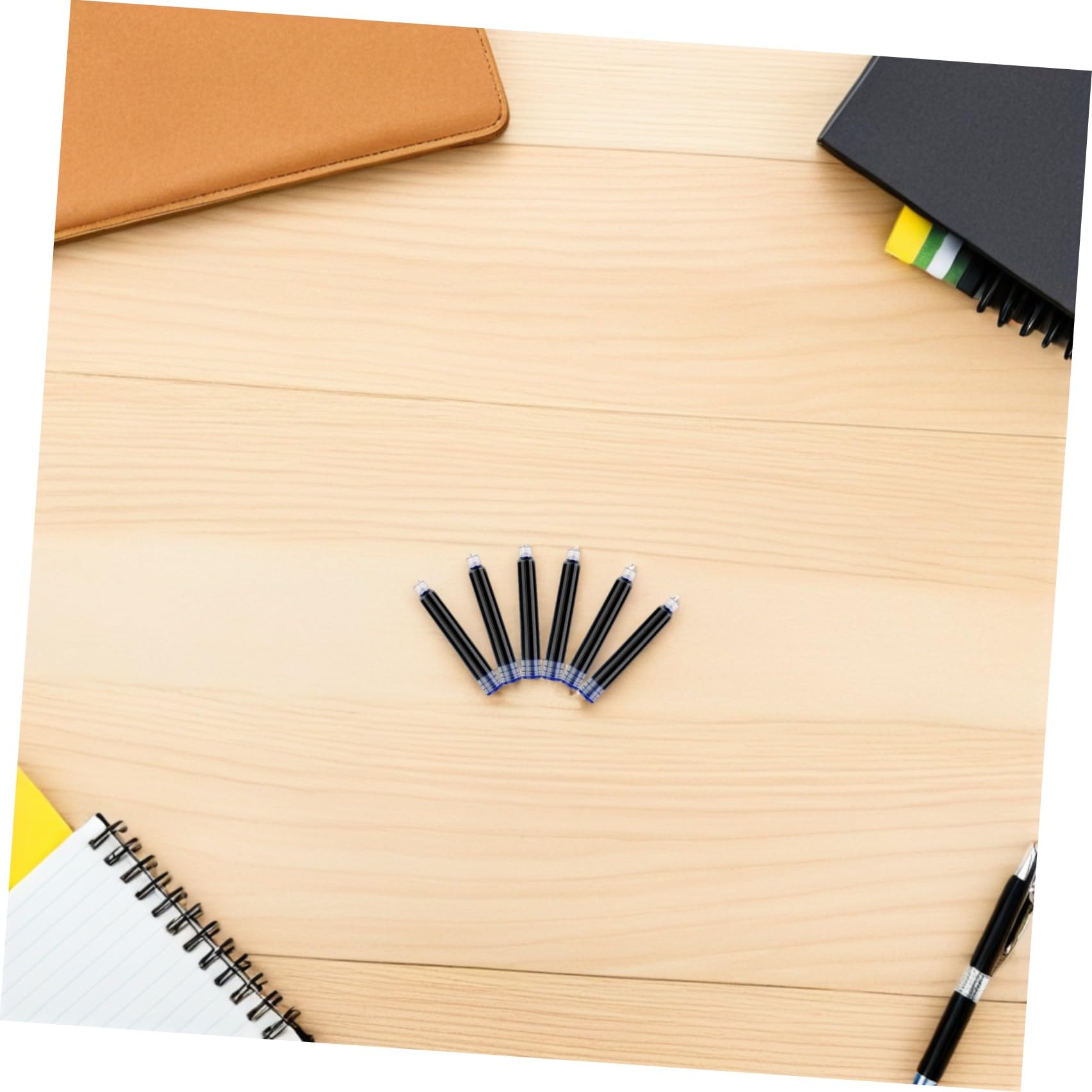 Alasum 450 Pezzi Inchiostro Blu Penna Stilografica d Inchiostro e 3,4 Mm per in Plastica Nero e Rosso Calligrafia e Ufficio