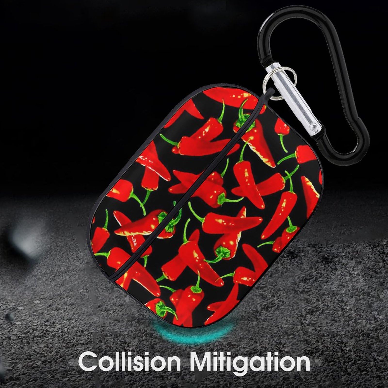 AirPods Pro 2lightning本体 黒赤ケース付き Amazon | AirPods Proケース 赤唐辛子 AirPods Proカバー