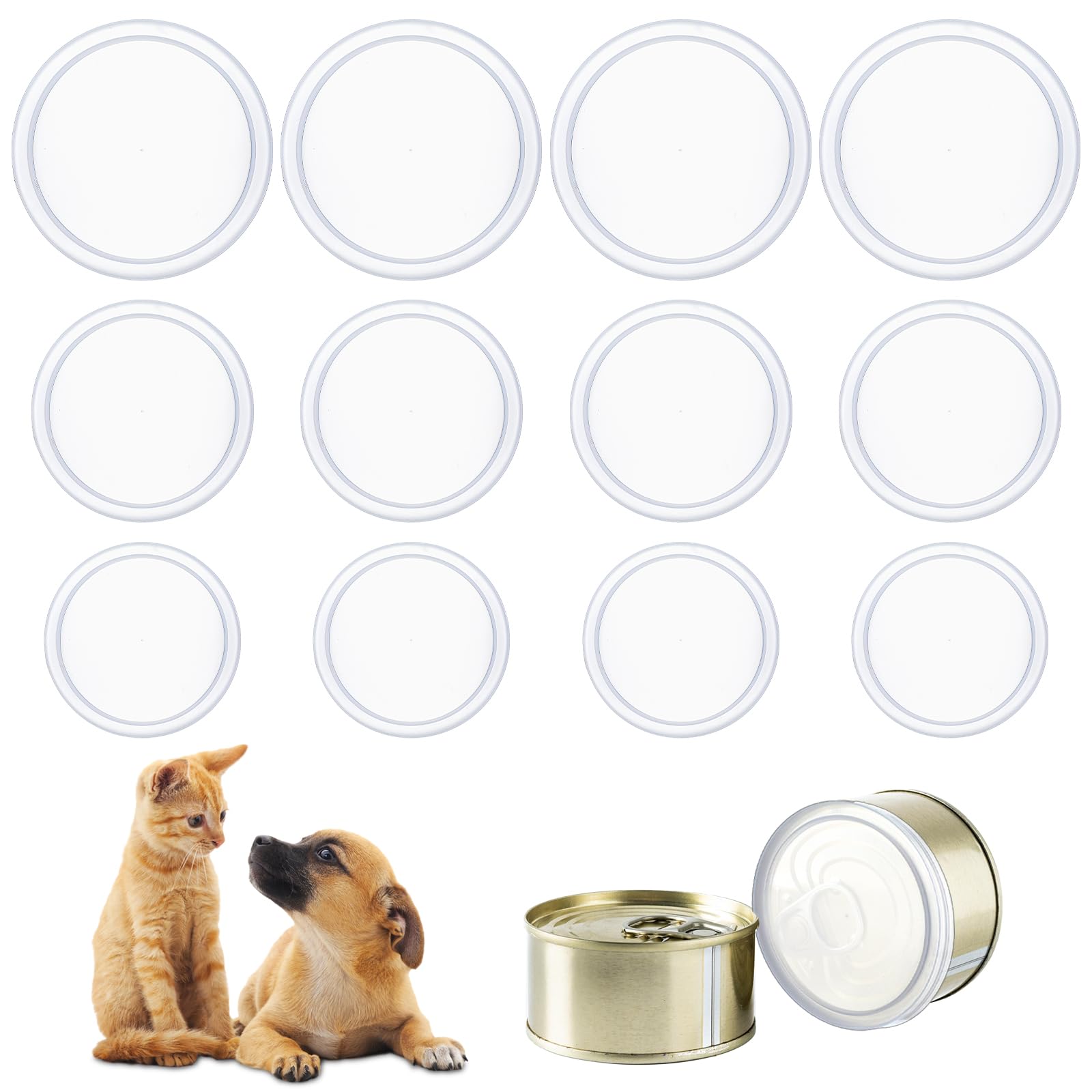 Juego De 6 Tapas Transparentes Para Latas - 3 Tamaños (75, 85, 100 Mm) | Lavables Y Reutilizables Para Comida De Mascotas