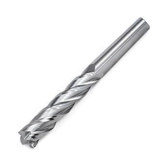 HFS(R) Solid Carbide End Mill Cutting Tool 4 Flute 4 Overall Length, 1-3/4 Cutting Length, 3/8 Diameter