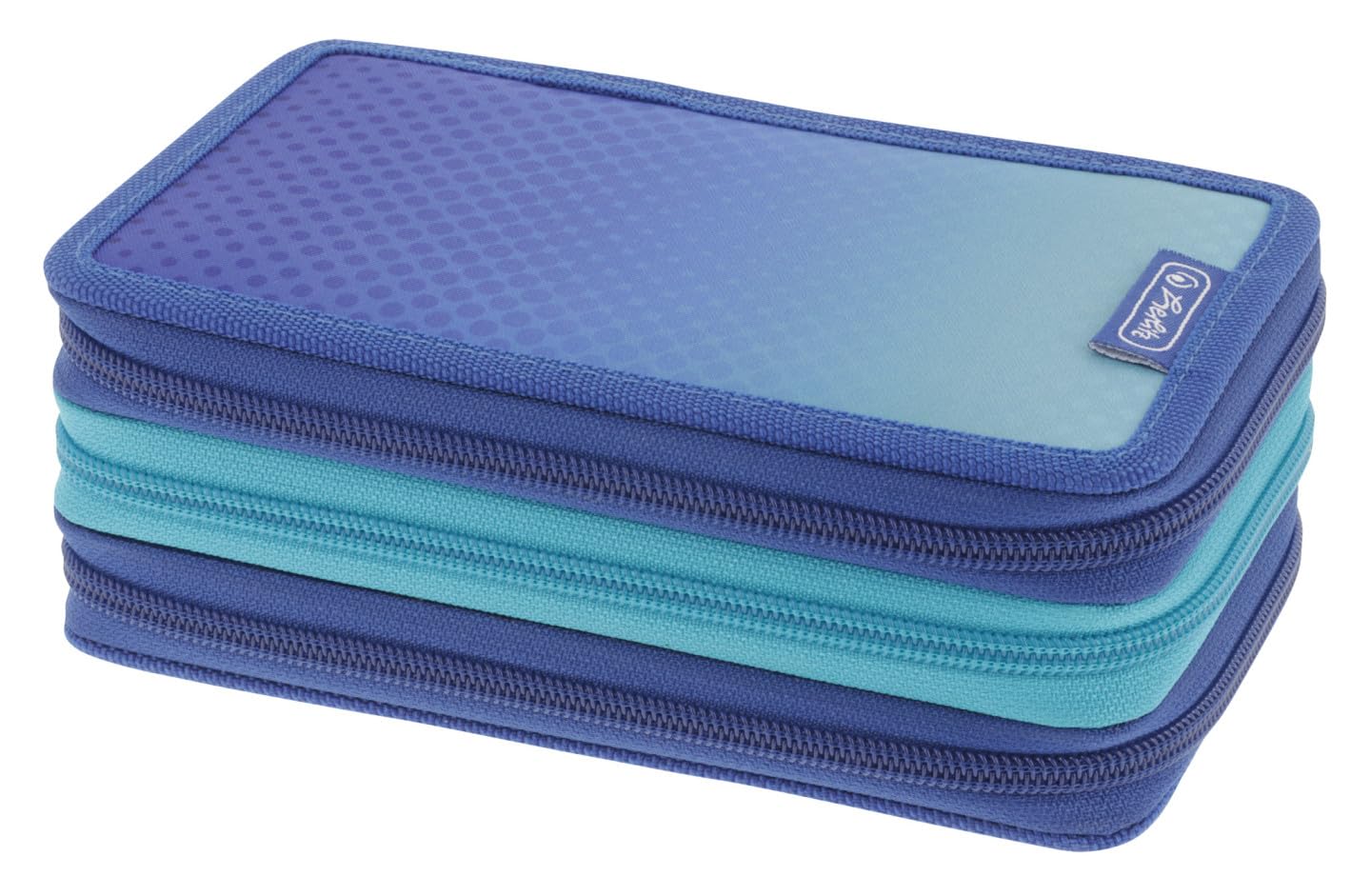 Herlitz TriCase 31-Piece Filled Case Dip Dye Blue/Turquoise, Dip Dye Blue/Turquoise, Modern
