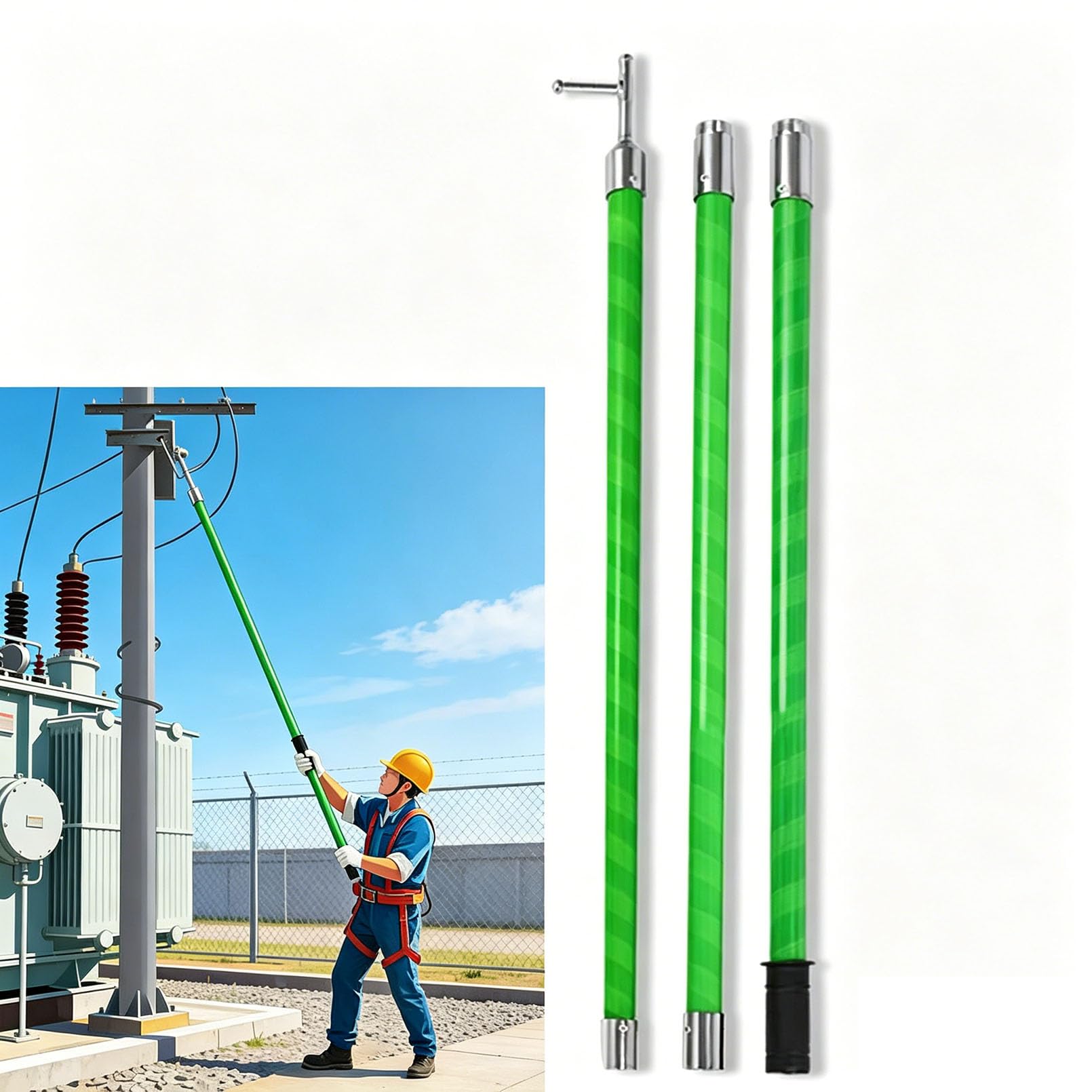 Evite arcos eléctricos con la varilla de aislamiento de alto voltaje para subestación