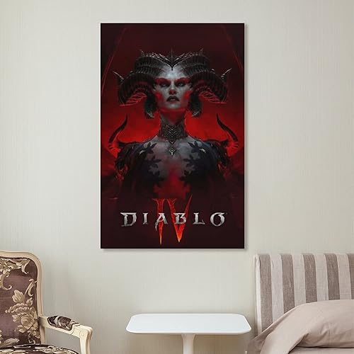 Miniatura 7 de XNASU Póster de juego Diablo 4 de Lilith 3, impresión de arte fotográfico, lienzo decorativo para el hogar, dormitorio, decoración moderna, pósteres