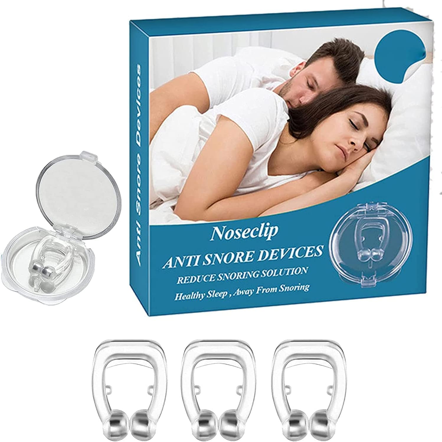1pc Magnetic Anti-Snoring Nose Clip, Improve Sleep Quality & Easily Breathe At Night With A Compact Device & Case