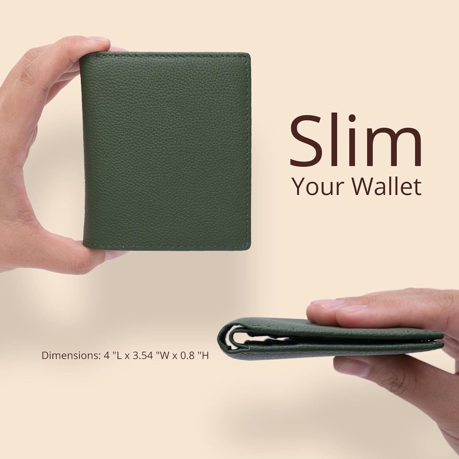 Bveyzi Ultra Slim Small RFID Wallet for Women, Leather Tiny Thin Bifold Pocket Ladies Wallet image 2