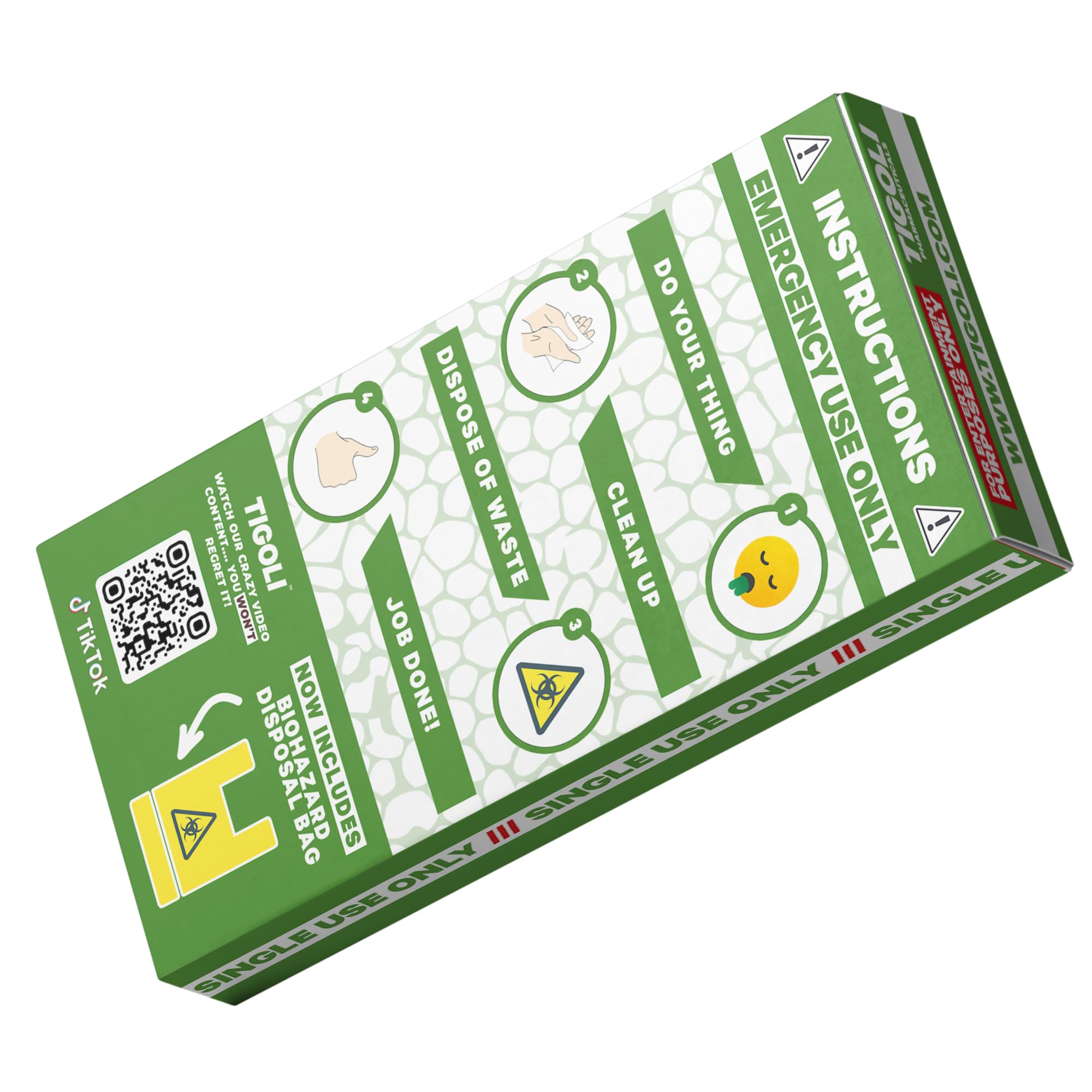 Wank/Shart/Vomit Taschentücher mit Box Witz Gag Funny + Biohazard Beutel (Erbrochenes Taschentücher)