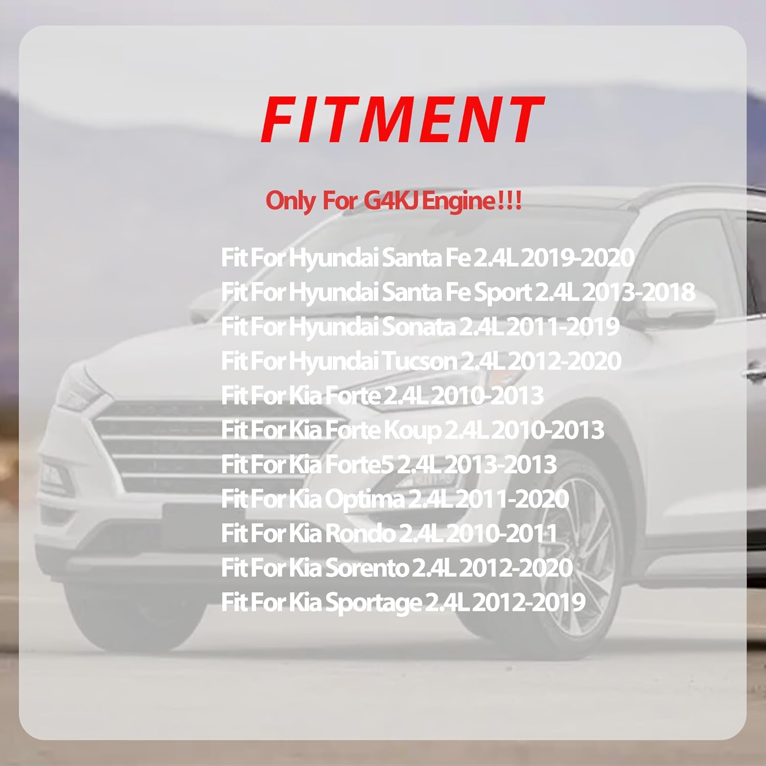 G4KJ 2.4 Engine Crankshaft Connecting Rod Bearings Kit Fit for Hyundai Santa Fe Sonata for Kia Optima/Sorento/Sportage 2.4L 2011-2020 23111-2G200 23111-2G230