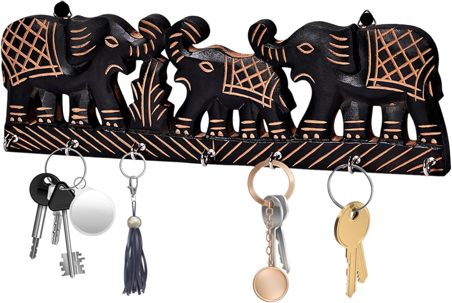 karigar creations Wooden Wall Mounted Wooden Key Holder Wall Key