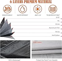 Vista 2 de Fundas impermeables para automóvil de repuesto para Hyundai Elantra 2006-2025, 6 capas para todo tipo de clima, ajuste personalizado, con puerta