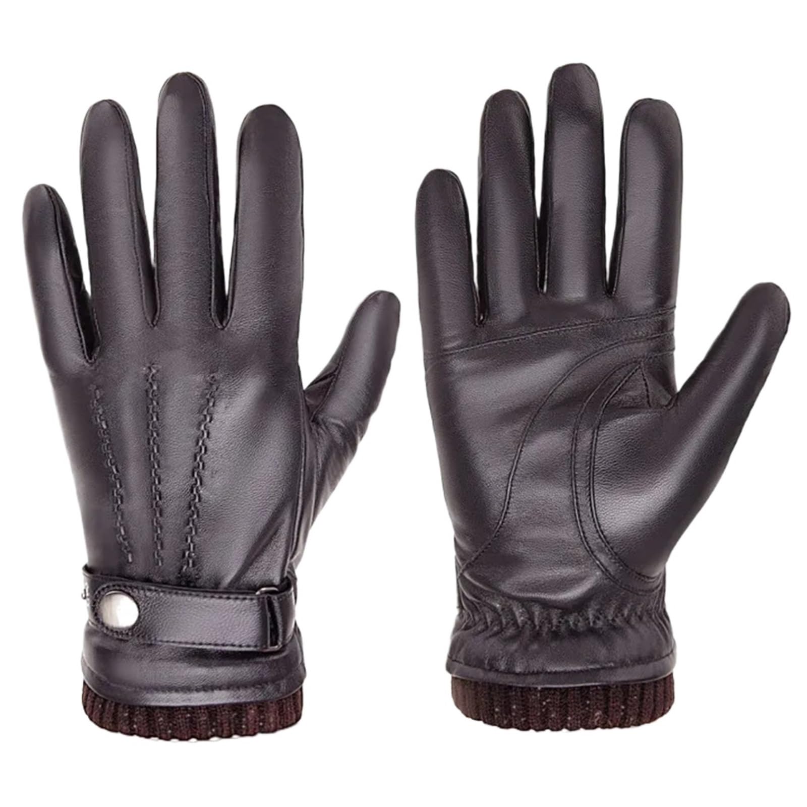 Guantes De Cuero Para Mujer Guantes de cuero for hombre y mujer, cálidos forrados, for correr, ciclismo, esquí conducir, for invierno Para Mujer