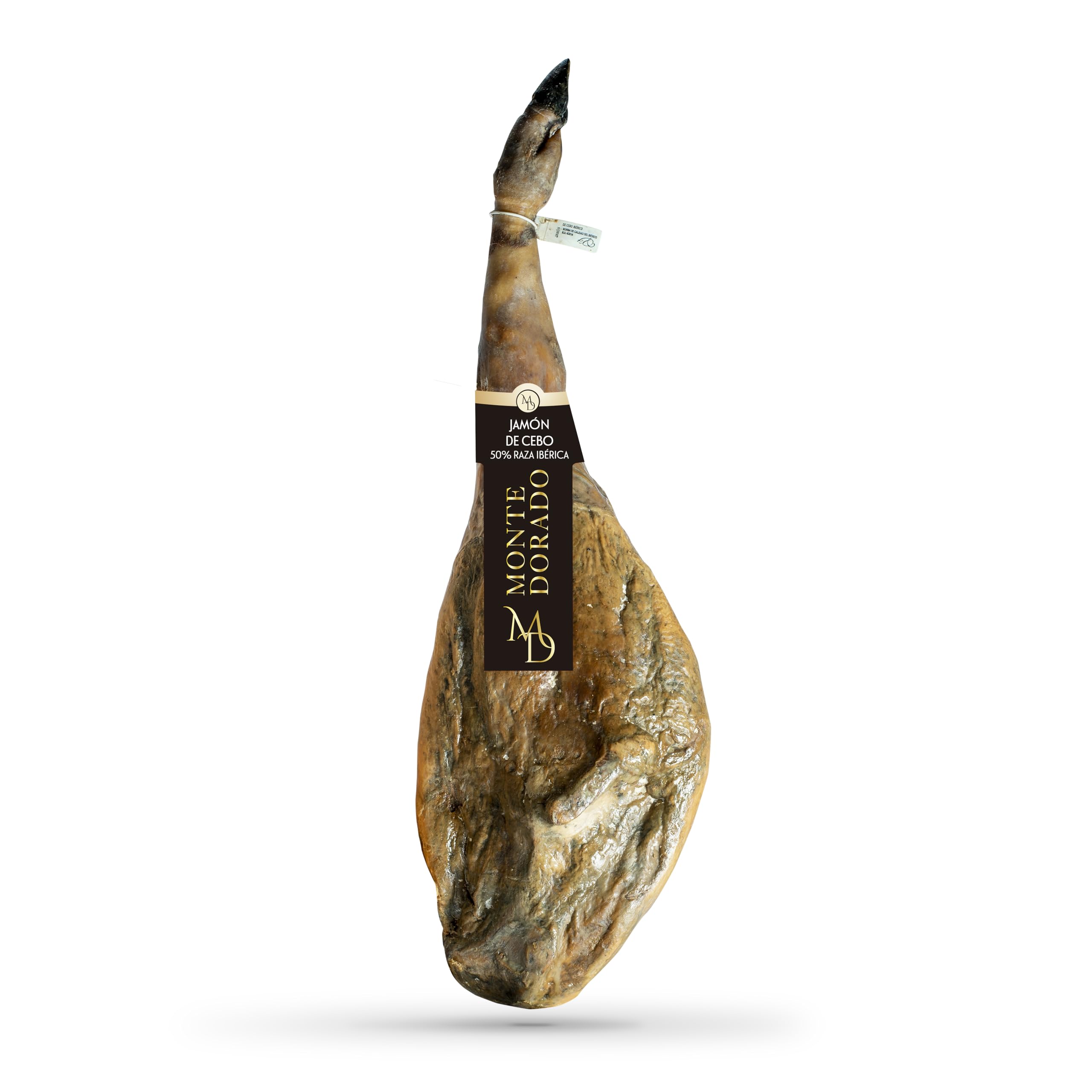 Jamón de Cebo 50% Ibérico Loncheado | Pack 5 Sobres de 100 gramos | Jamón Ibérico en Lonchas | Envasado al Vacío | Monte Dorado