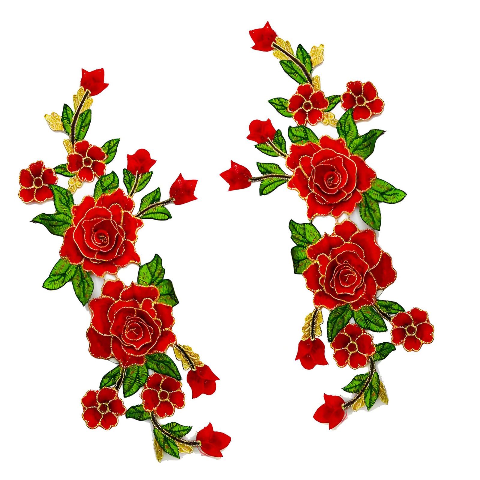 Xinsheinelry Flower Embroidery Applique Sewing on Decorative Sticker for Shirts Jackets Traditional Costume Dressmaking Dressmaking Embellishments