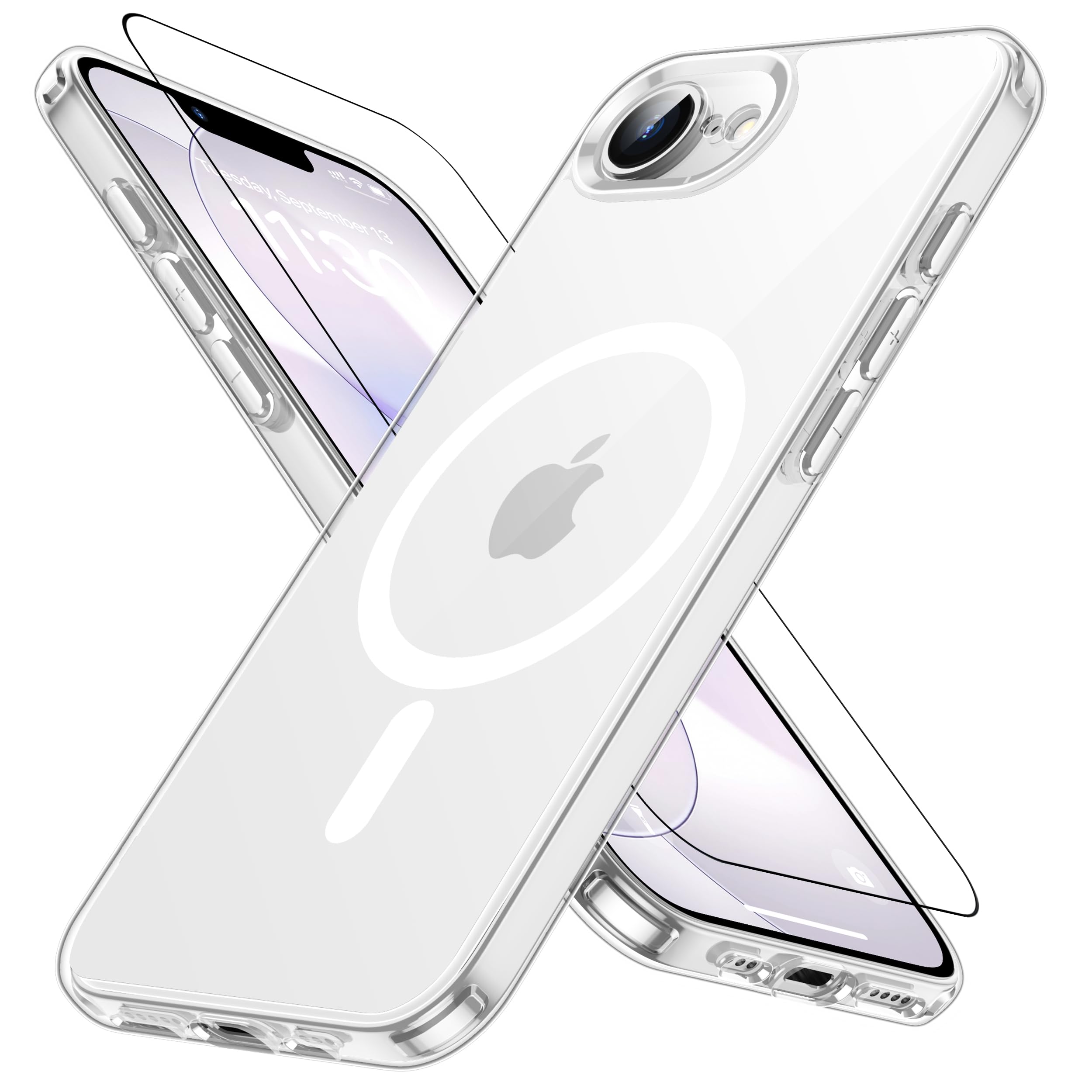 iPhone 17e/16e 用 ケース クリア【 MagSafe対応・米軍規格…