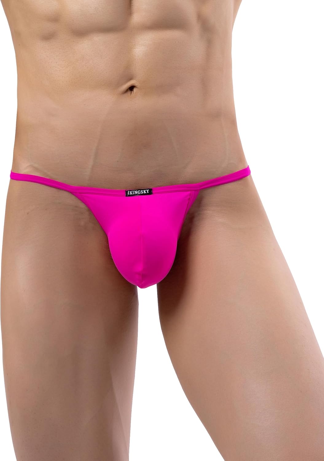 iKingsky Men's String Bikini Underwear High-leg Opening Briefs Sexy Brazilian Cut Bulge Underwear - Image 2