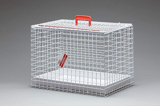 MDC Cat Carrying Basket, White, top opening with durable handle