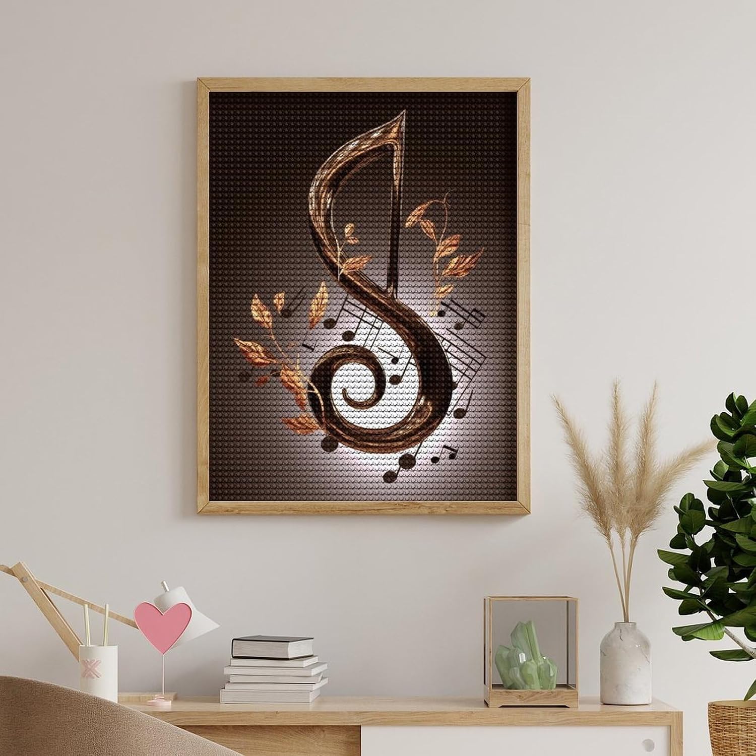KMRHOUTIQ Music Symbol 5D Diamond Painting Kit for Adults Beginners DIY Diamond Art Kits with Drill Tools Full Round Drill Dots Big Gem Art by Number Crafts for Home Wall Decoration 12x16 image 5