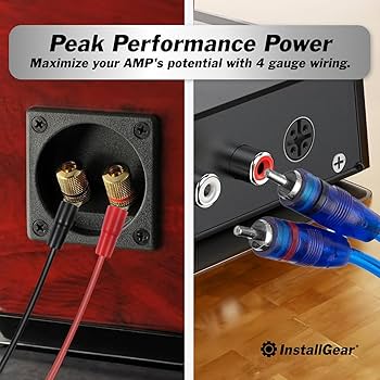 Amazon.co.jp: InstallGear 4ゲージアンプ配線キット - 電源