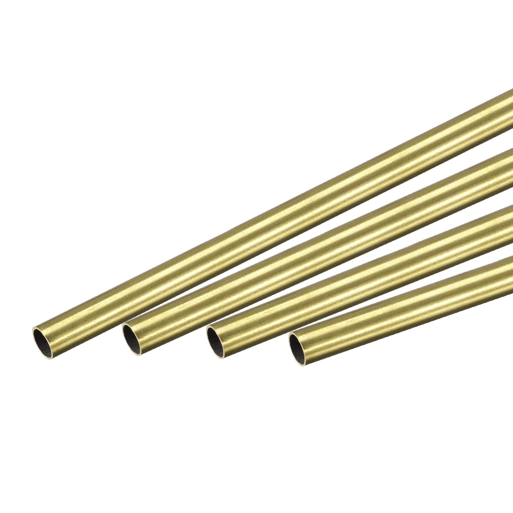 Tubo de latón de 4 mm de alta conductividad y pared fina de 0.25 mm para proyectos, 4 uds