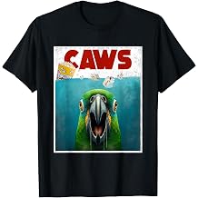 Funny Caws Birb Meme, Green Macaw Parrot Bird Owner Parody T-Shirt
