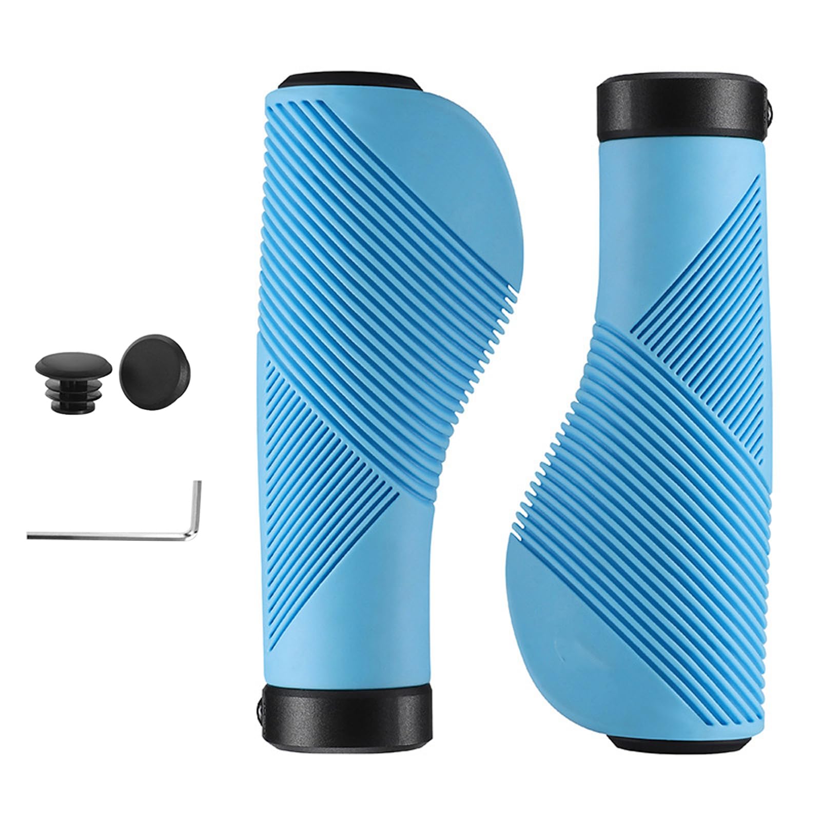 Tsophreniq Ergonomic Bike Handlebars Grip Nonslip Shock Absorption with Nylons Rings Universals for Mountain Bicycles Universals Bike Handle Grip