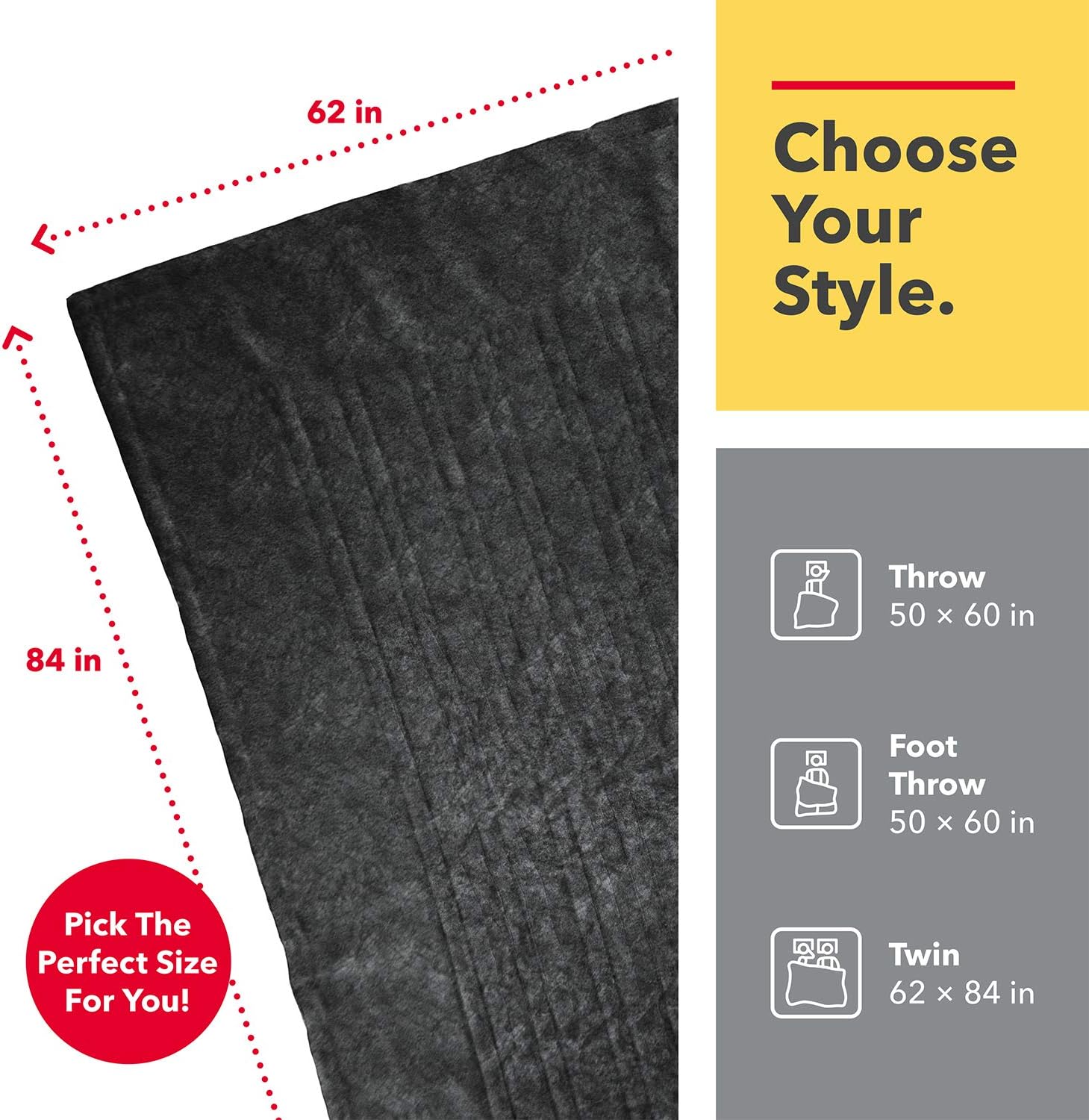 Vremi Electric Blanket - 62 x 84 inches Twin Heated Blanket with 6 Heat and 8 Time Settings - Flannel Fleece - 20 Feet Long Cord, Backlit LCD Remote, Auto Shut Off, Machine Washable : Home & Kitchen