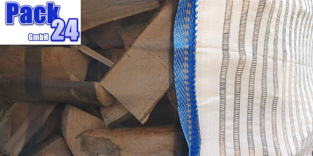 5 x Profi - Holzbag Big Bag für Brennholz Scheitholz Kaminholz Woodbag Brennholzsack Netz BigBag, 100 * 100 * 160cm mit Sternboden vom Hersteller