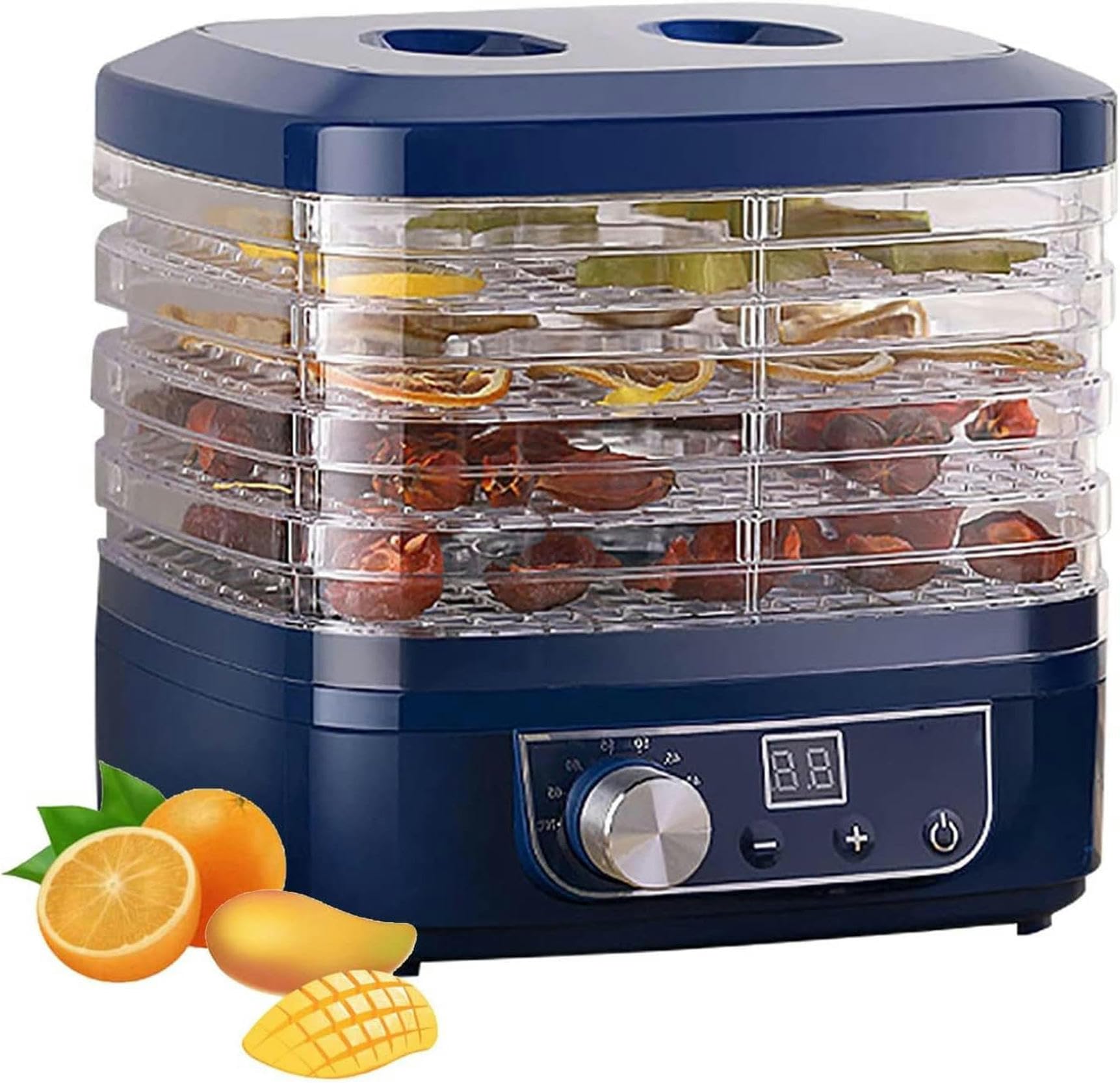 Disidratatore Disidratatore Mac di Frutta E Cibo con 5 Grandi Vassoi per Frutta Secca, Verdure, Carne, Cecina E Animali Domestici per Animali Domestici