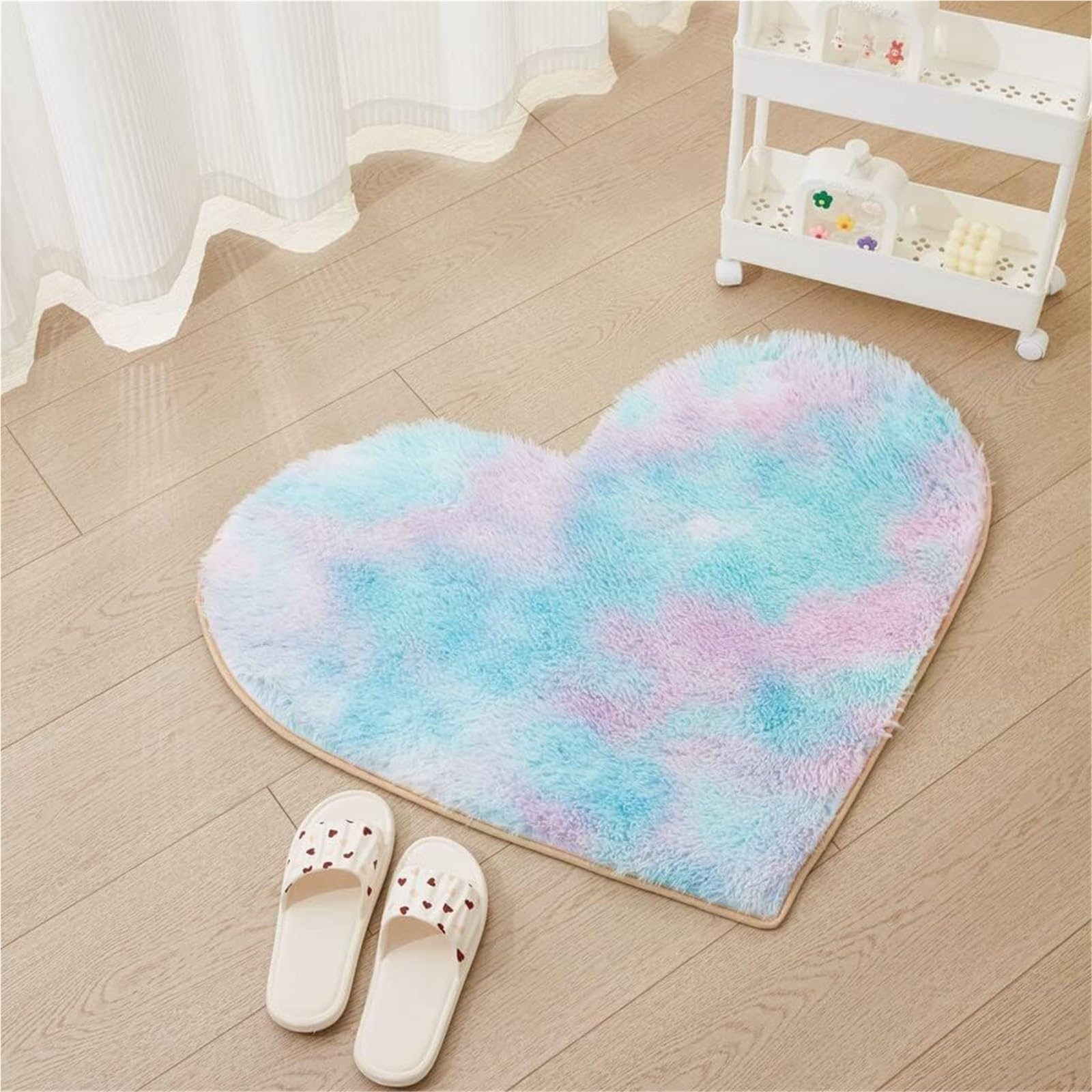 Fußmatte Fußabtreter Flauschige Matten Sind Weich Und Bequem Und Eignen Sich for Schlafzimmer Und Wohnzimmer Teppich für Eingang(B)