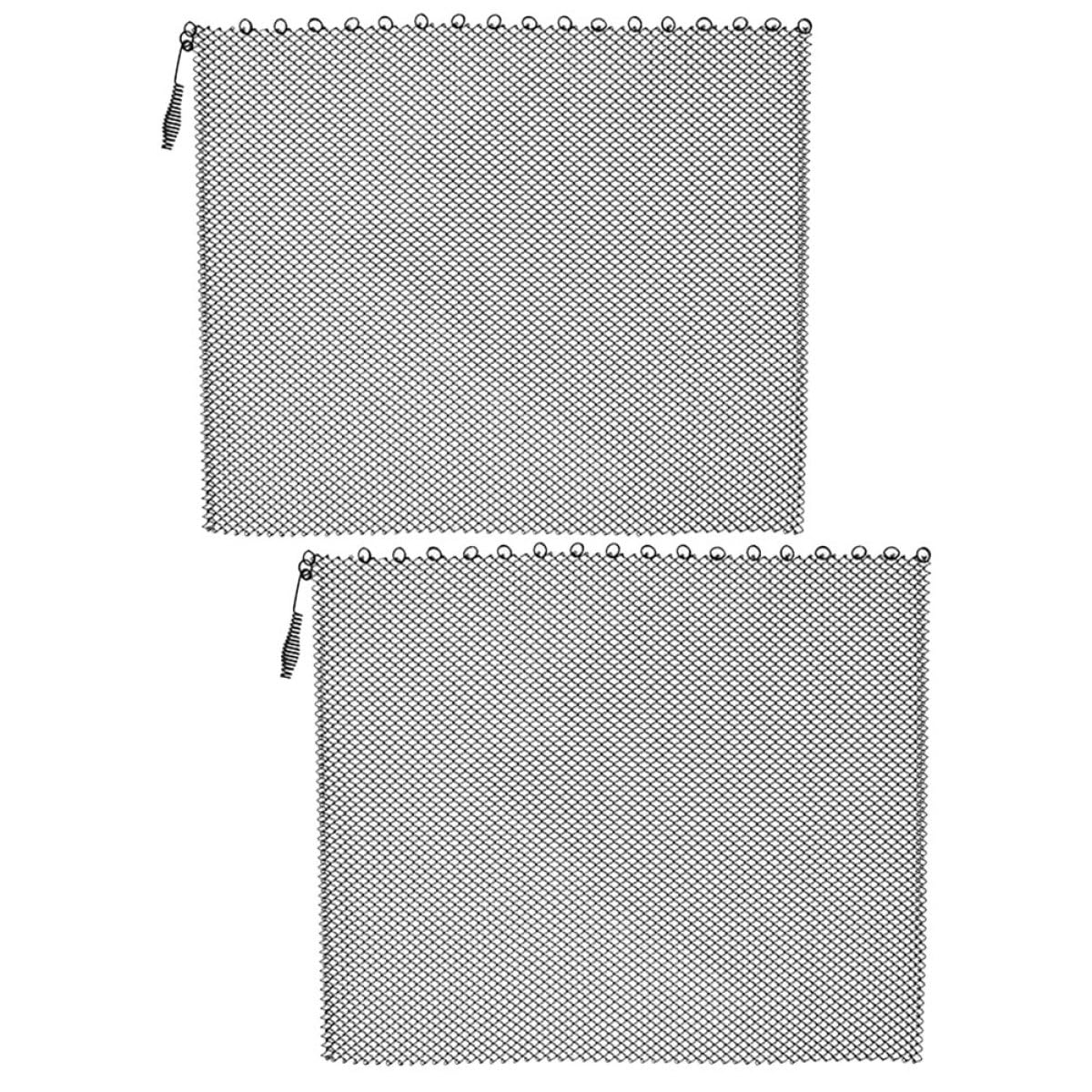 Rideaux écran cheminée en maille Toyvian 61x48,3 cm avec poignées pliables