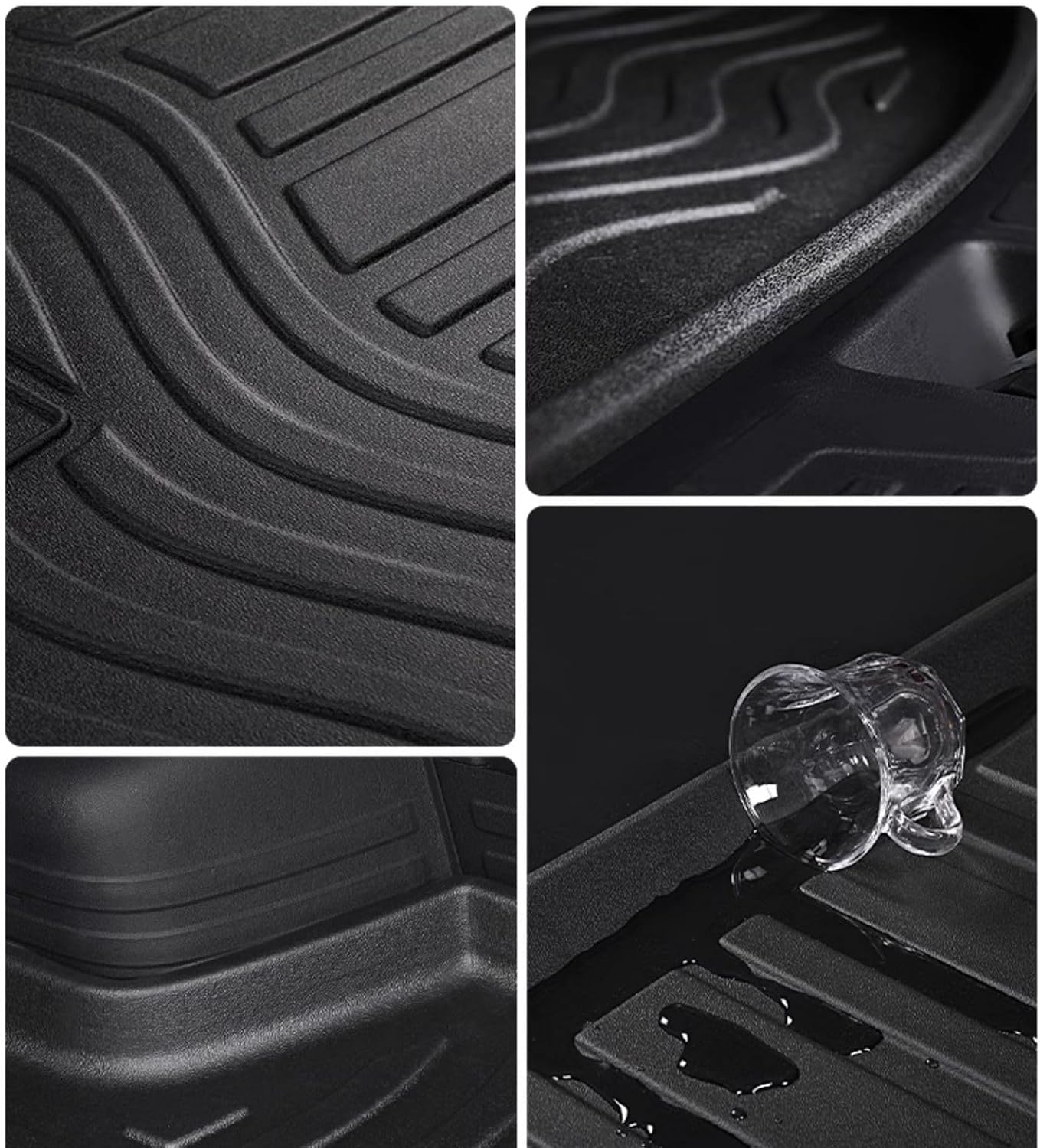 Cargo Liners Fits Hyundai Elantra 2017-2020 Rear Trunk Floor Mats 3D Boot Tray All-Weather TPE Black