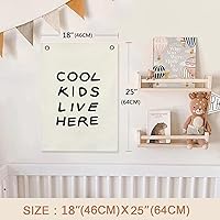 Vista 3 de Pancarta de lona colgante para guardería y sala de juegos, decoración de pared para niños, decoración de habitación moderna para niños y niñas