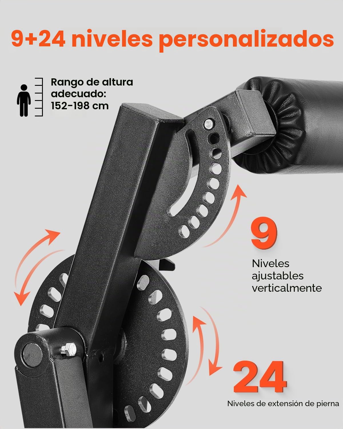 VEVOR Máquina de Extensión y Curl de Piernas, Capacidad 317 kg, Especial para la Parte Inferior del Cuerpo, para Muslos, Equipo de Pesas para Entrenamiento en Gimnasio Casa, 1110 x 910 x 905 mm