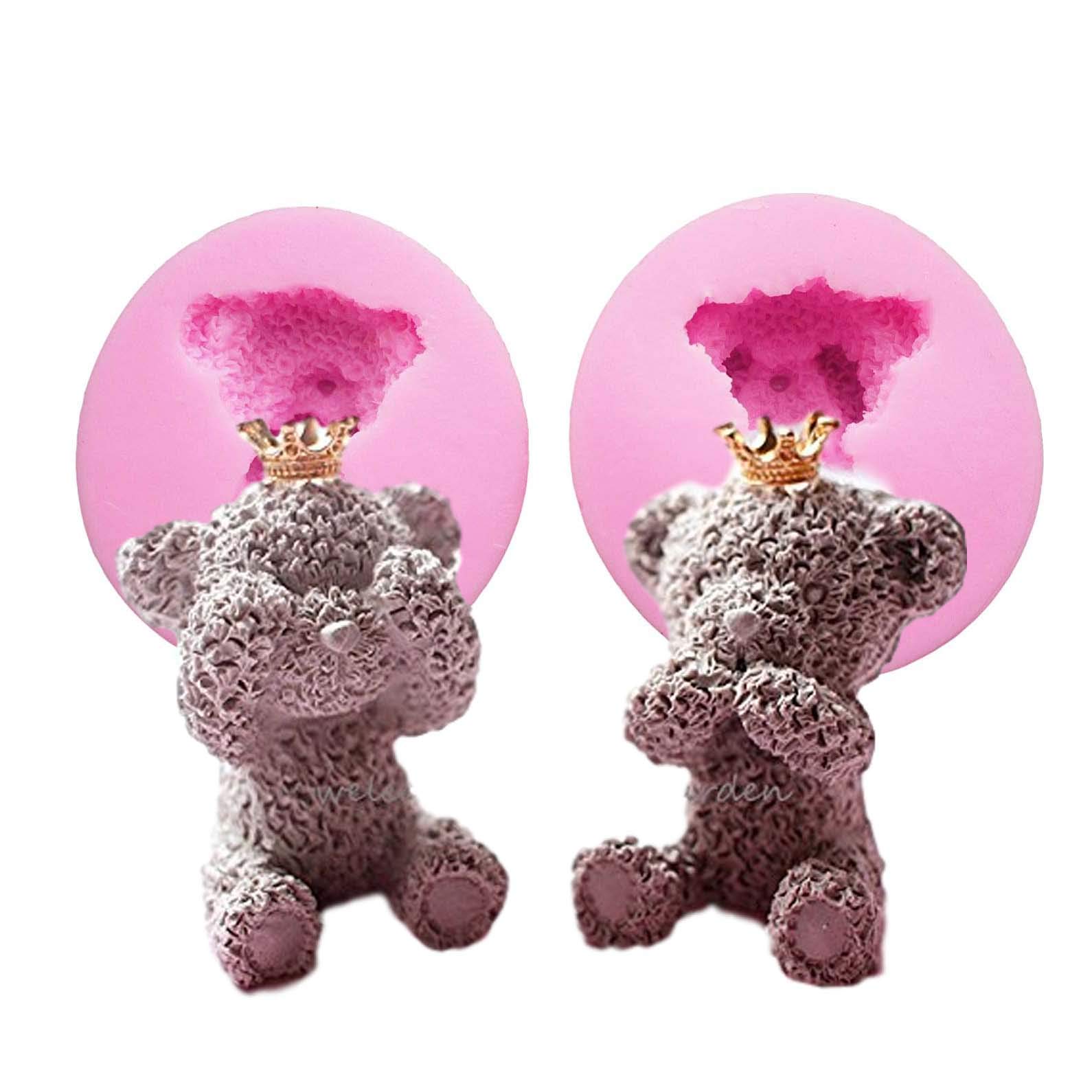 Amazon.co.jp: 【Ever garden】 熊 ペア 王冠付き セット シリコン  