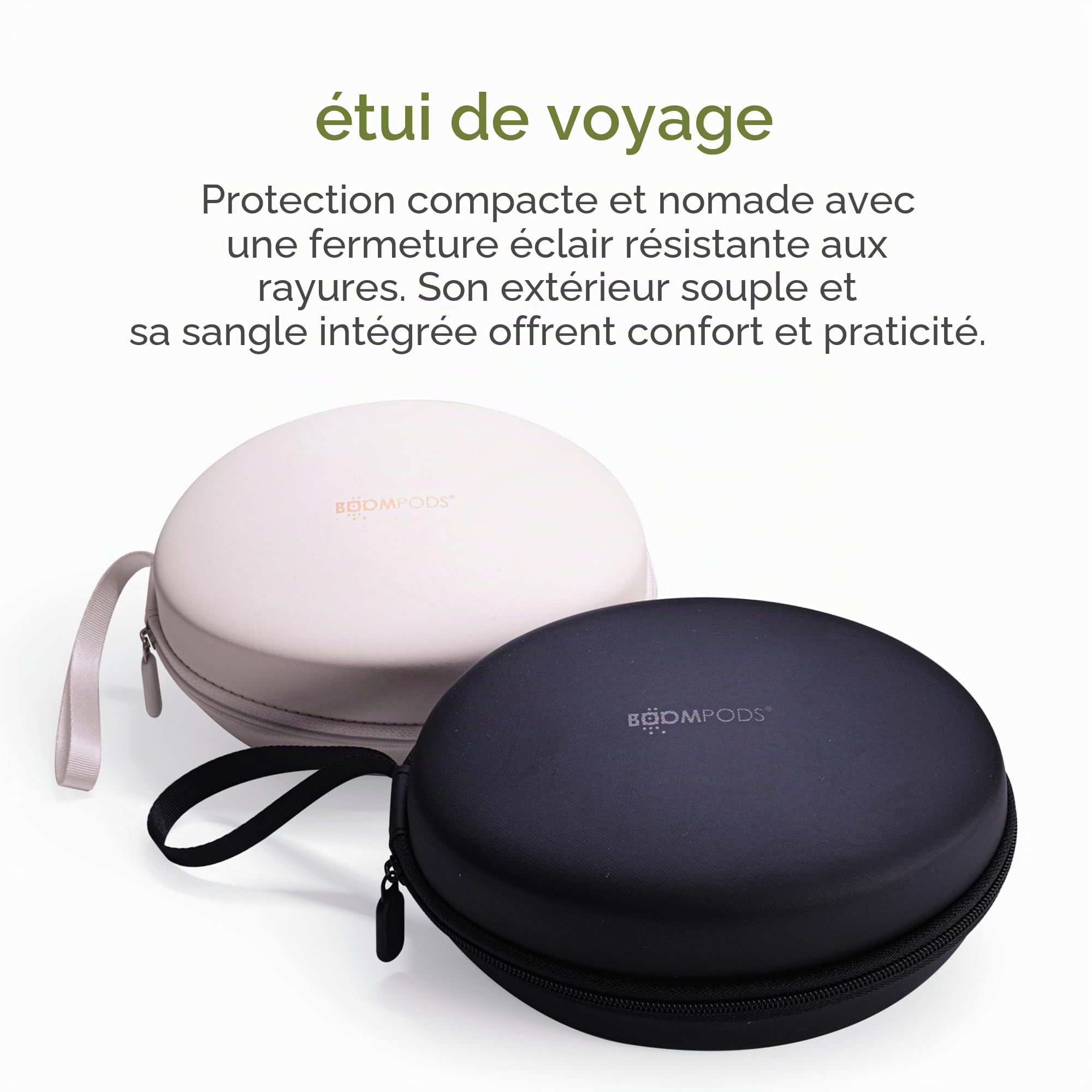 Boompods Orbit ANC Écouteurs Bluetooth sans Fil - Casque Audio avec RéDuction Active du Bruit, Autonomie 18h, Casque sans Fil avec Micro, USB-C Charging et Étui de Voyage, Noir