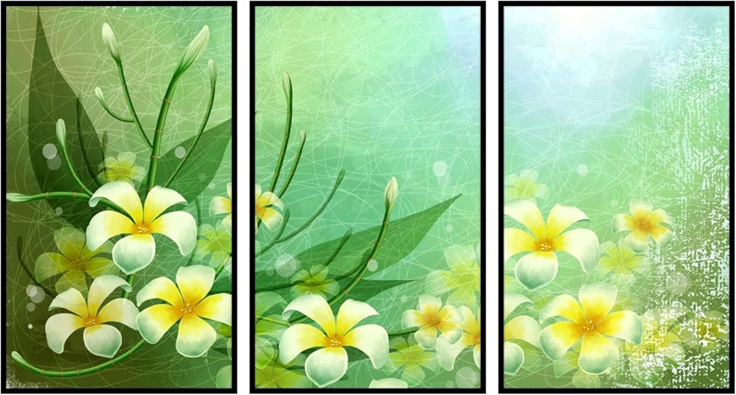 HEMORR Botanical PrintsSet of 3 Small Yellow Flower Art Poster Print