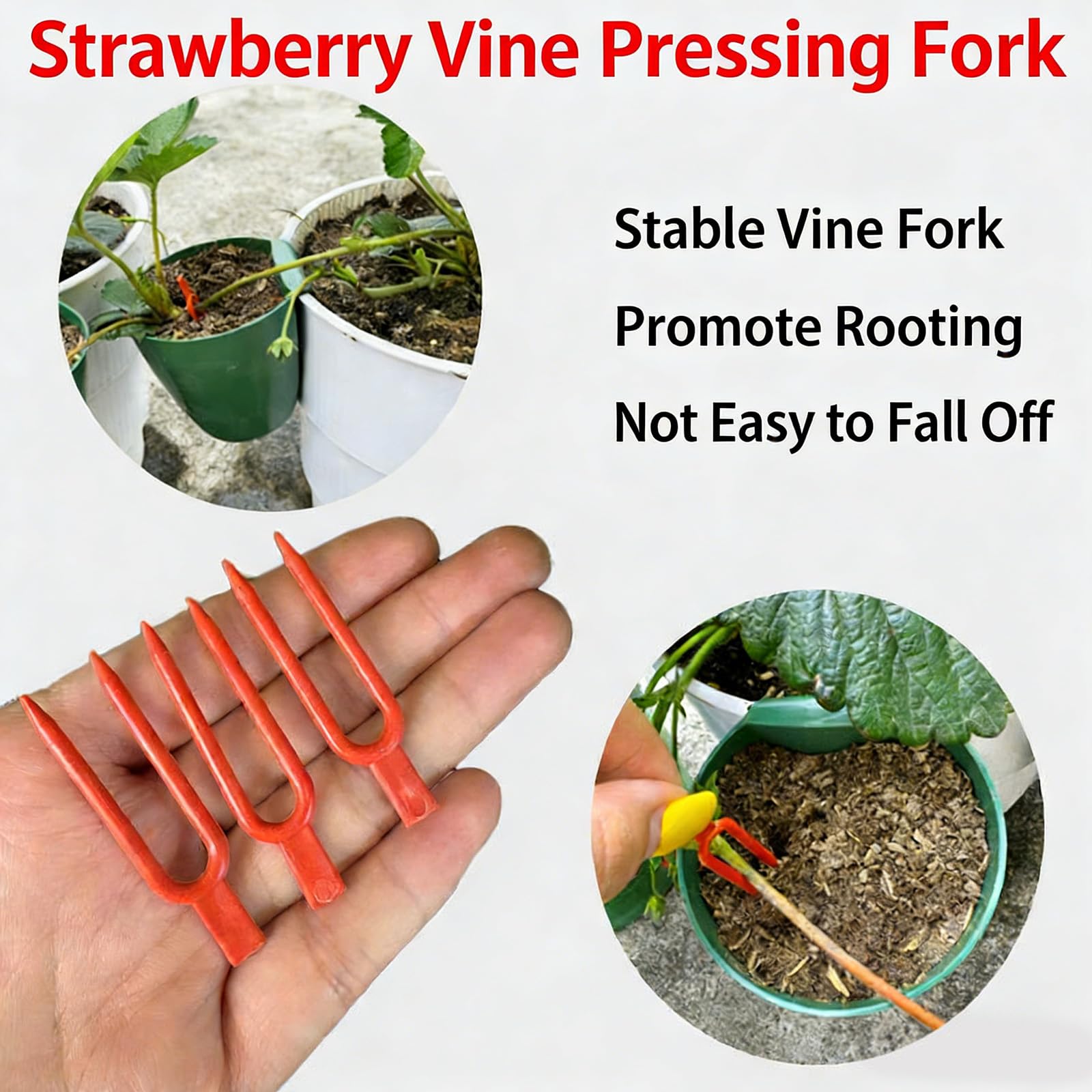 Juego de propagación de fresas para tazas transpirables y tenedores de fijación, diseñado para mejorar el flujo de aire y la salud de las raíces en entornos de invernadero, suministros de