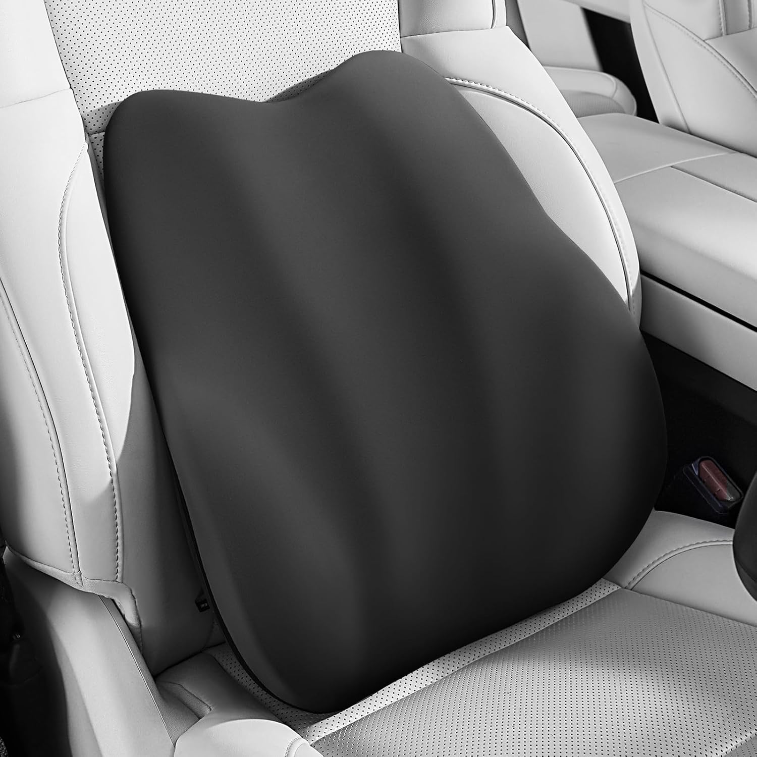 BEBAS Lumbar Support Pillow for Car, Memory Foam Back Cushion for Driving, Ergonomic Lumbar Pillow for Pain Relief, Comfort Lower Back Support for Office Chairs, Car Seat, Wheelchair -Black